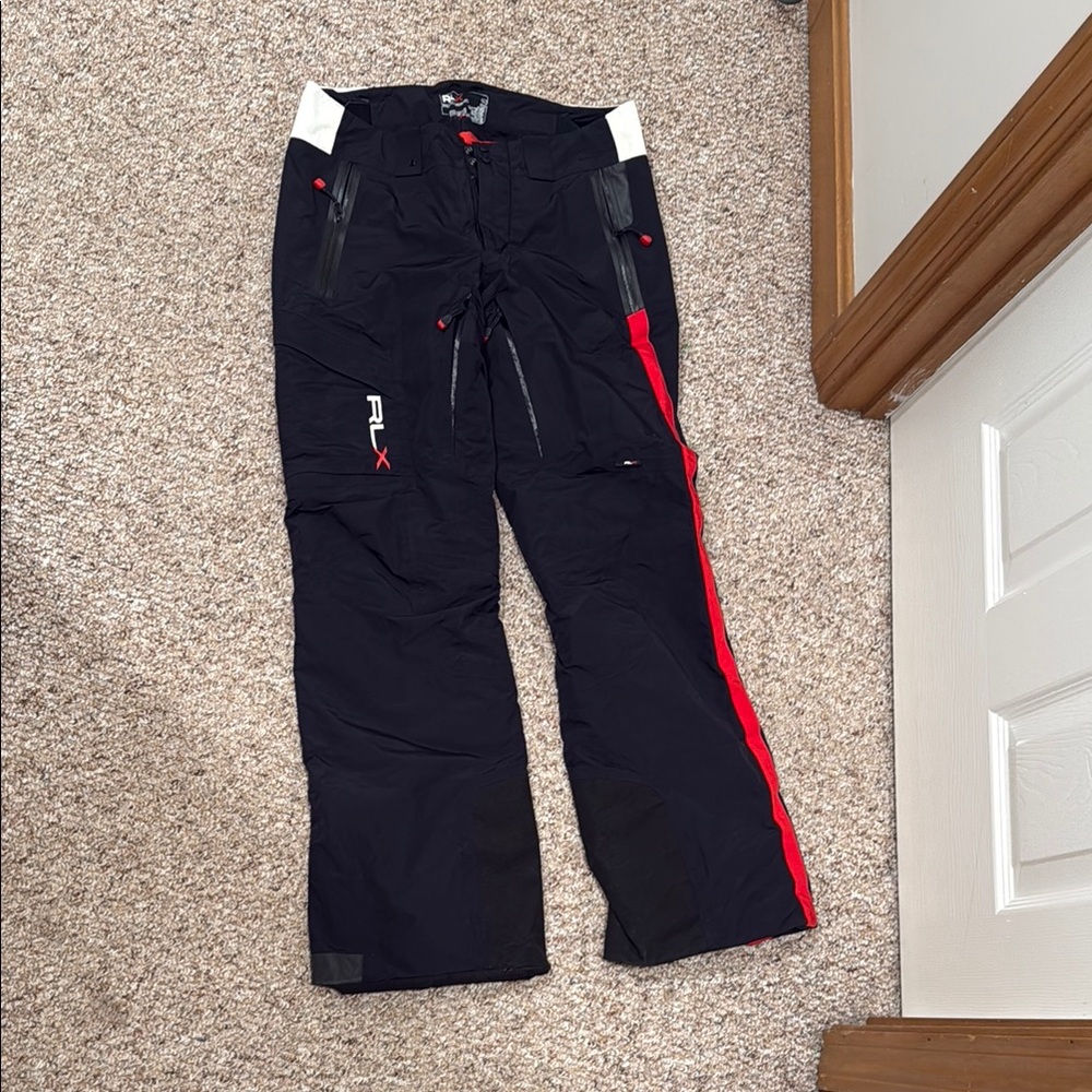 RLX Black and Red Ski Pants